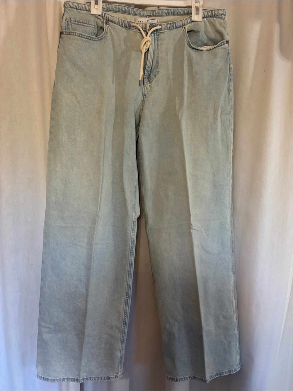 GAP Light Blue Wide-Leg Drawstring Jeans